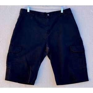 Dickies Mens Loose Fit Cargo Shorts Black Workwear Utility Size 34